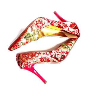 Miss me romantic chic flounce floral pump womens shoes heels Y2K luxury Sz10.